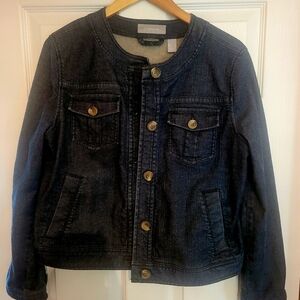 Liz Claiborne Jean Jacket - Dark Blue Denim